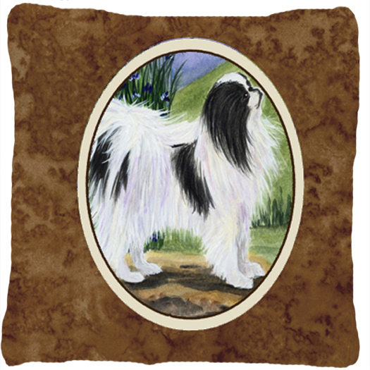Japanese Chin Indoor & Outdoor Fabric Decorative Pillow