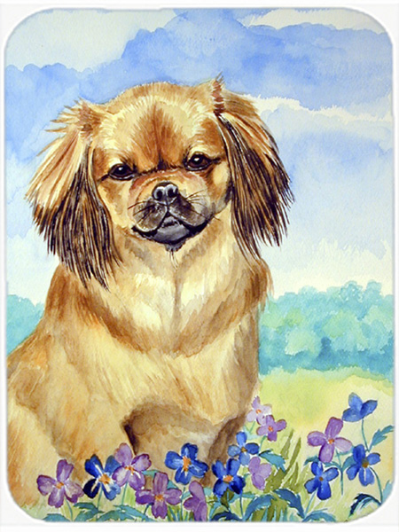 Picture of Carolines Treasures 7078LCB Tibetan Spaniel Glass Cutting Board - Large