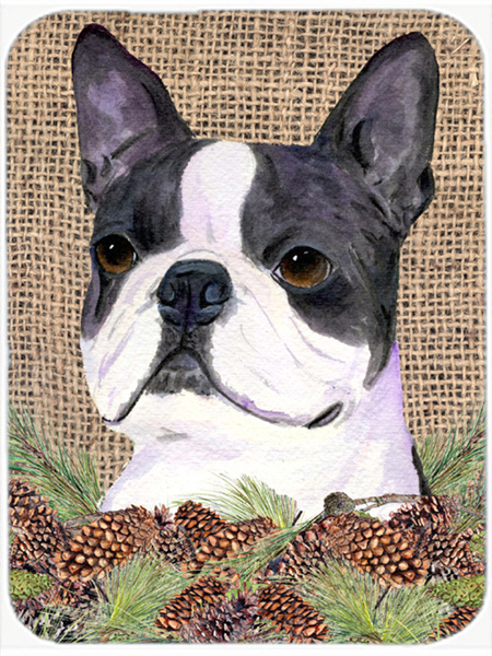 Boston Terrier Glass Cutting Board - Large