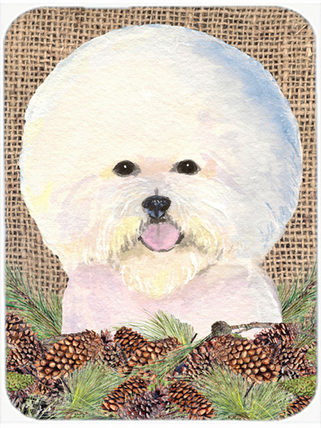 Bichon Frise Glass Cutting Board - Large