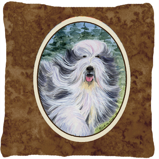 Bearded Collie Indoor & Outdoor Fabric Decorative Pillow