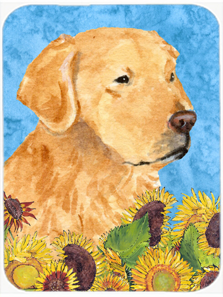 Golden Retriever Glass Cutting Board - Large