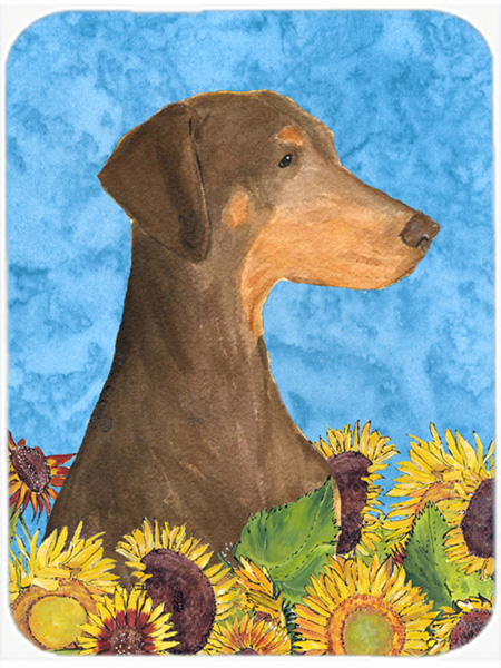 Doberman Glass Cutting Board - Large