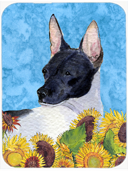 Rat Terrier Glass Cutting Board - Large