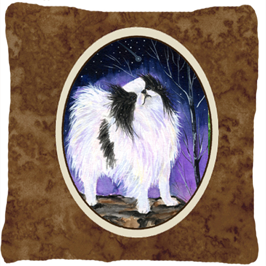Japanese Chin Indoor & Outdoor Fabric Decorative Pillow