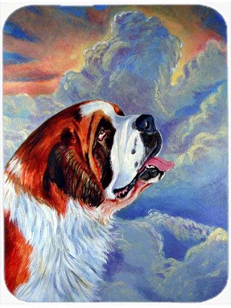 Picture of Carolines Treasures 7085LCB Saint Bernard Glass Cutting Board - Large