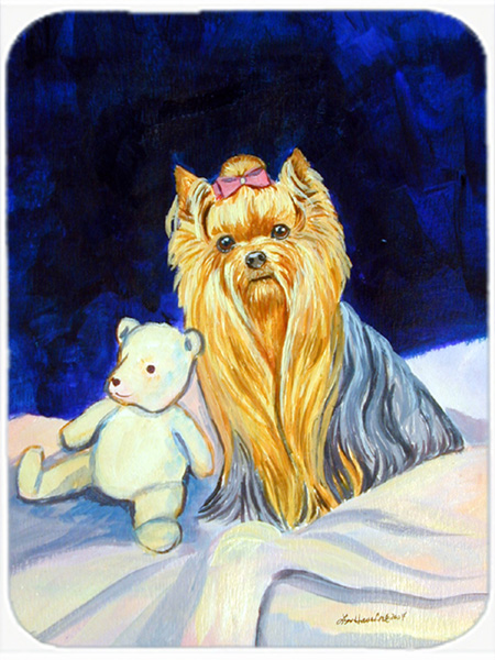 Picture of Carolines Treasures 7221LCB Yorkie and Teddy Bear Glass Cutting Board - Large