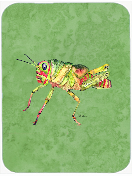 Picture of Carolines Treasures 8848LCB Grasshopper On Avacado Glass Cutting Board - Large