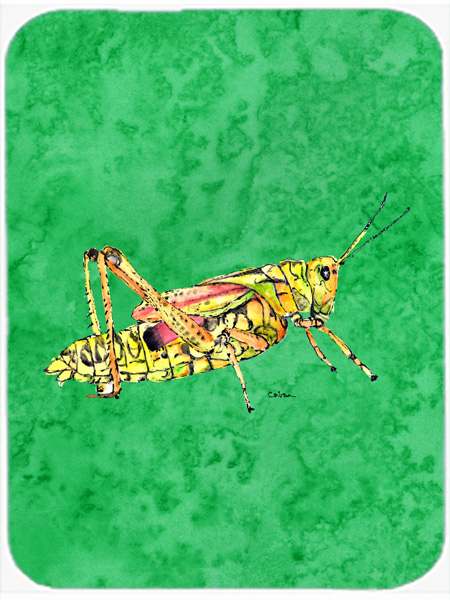 Picture of Carolines Treasures 8849LCB Grasshopper On Green Glass Cutting Board - Large