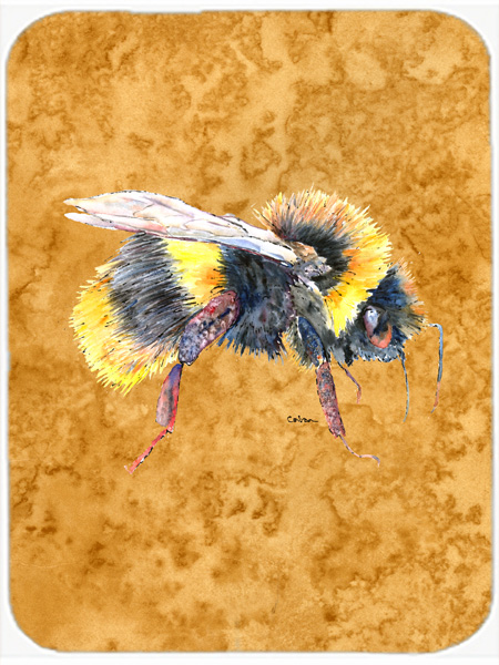Picture of Carolines Treasures 8850LCB Bee On Gold Glass Cutting Board - Large