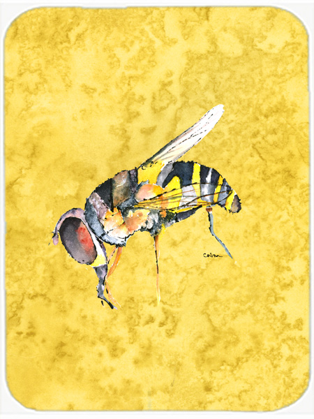 Picture of Carolines Treasures 8851LCB Bee On Yellow Glass Cutting Board - Large