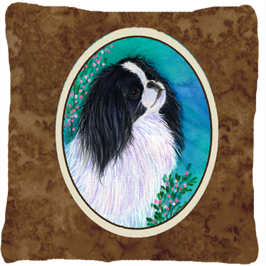 Japanese Chin Indoor & Outdoor Fabric Decorative Pillow