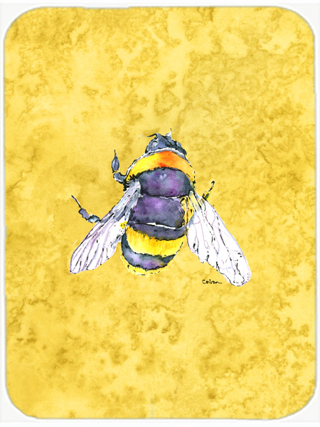 Picture of Carolines Treasures 8852LCB Bee On Yellow Glass Cutting Board - Large