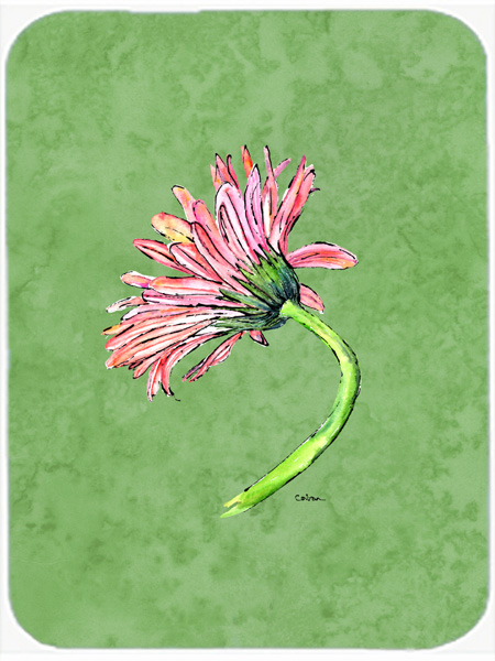Picture of Carolines Treasures 8853LCB Gerber Daisy Pink Glass Cutting Board - Large