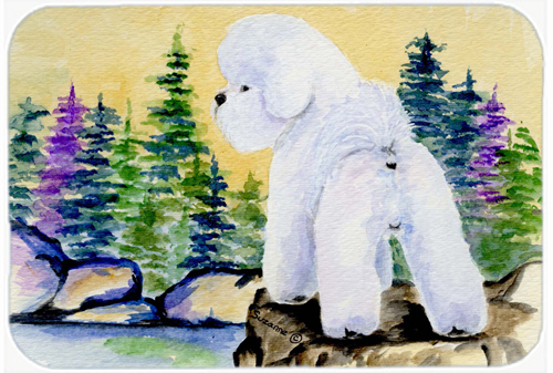 Bichon Frise Glass Cutting Board - Large