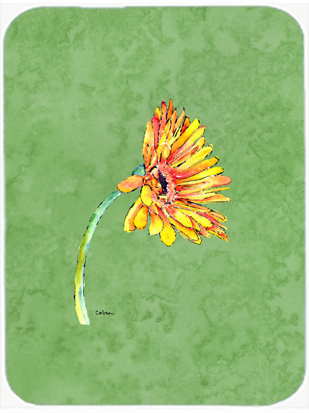 Picture of Carolines Treasures 8854LCB Gerber Daisy Orange Glass Cutting Board - Large