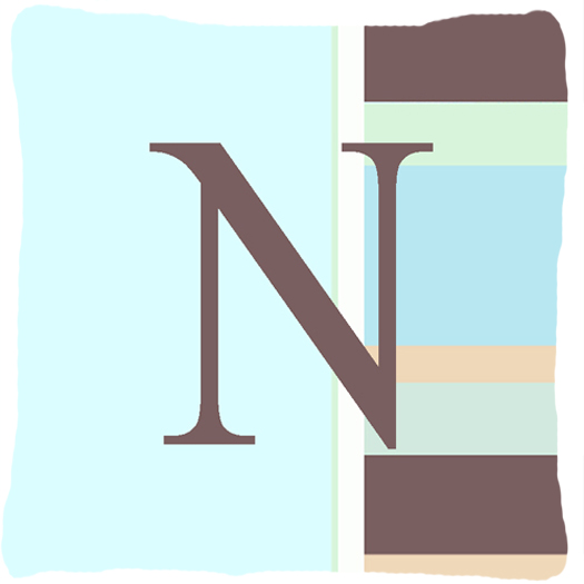 Letter N Initial Monogram - Blue Stripes Indoor & Outdoor Fabric Decorative Pillow - Blue Stripes - 14 x 2 x 14 in.