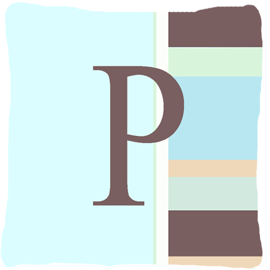 Letter P Initial Monogram - Blue Stripes Indoor & Outdoor Fabric Decorative Pillow - Blue Stripes - 14 x 2 x 14 in.