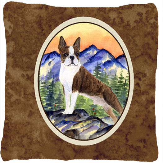 Boston Terrier Indoor & Outdoor Fabric Decorative Pillow