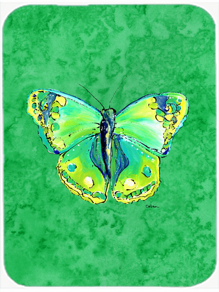 Picture of Carolines Treasures 8863LCB Butterfly Green On Green Glass Cutting Board - Large