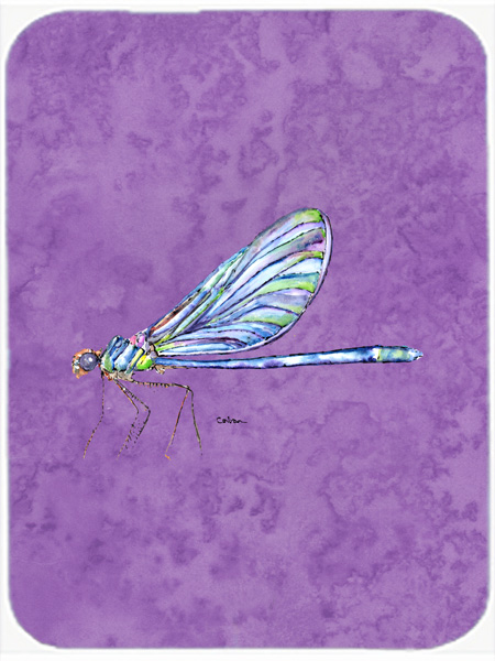Picture of Carolines Treasures 8865LCB Dragonfly On Purple Glass Cutting Board - Large