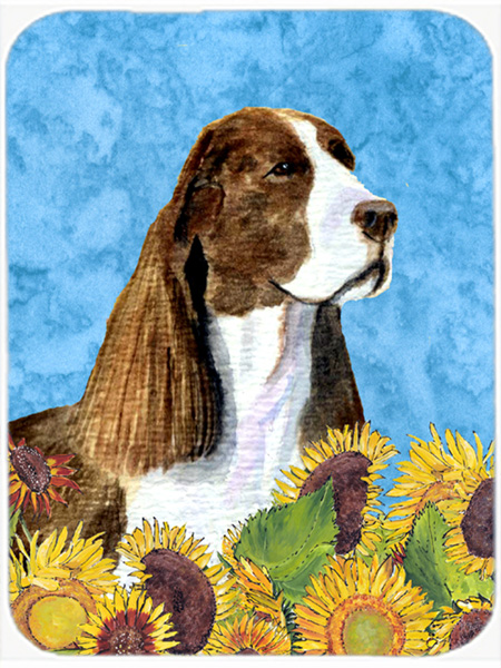 Springer Spaniel- Glass Cutting Board - Large