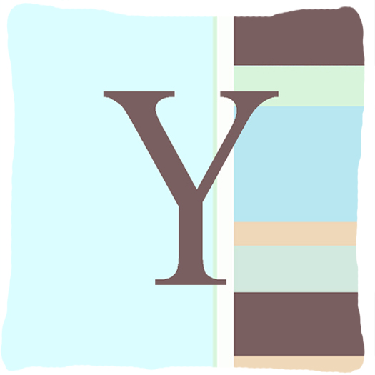 Letter Y Initial Monogram - Blue Stripes Decorative Indoor & Outdoor Fabric Pillow
