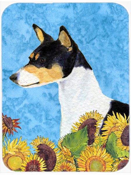 Basenji- Glass Cutting Board - Large