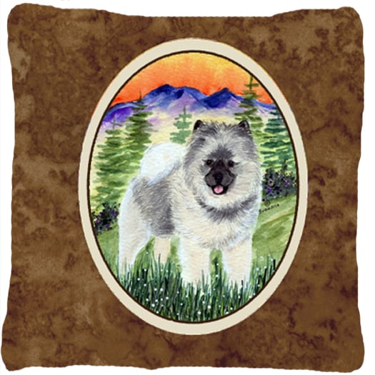 Keeshond Decorative Indoor & Outdoor Fabric Pillow