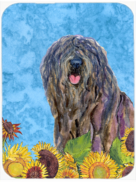 Bergamasco Sheepdog- Glass Cutting Board - Large