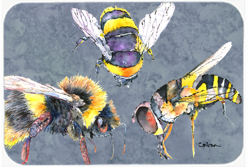 Picture of Carolines Treasures 8879LCB Bee Bees Times Three- Glass Cutting Board - Large