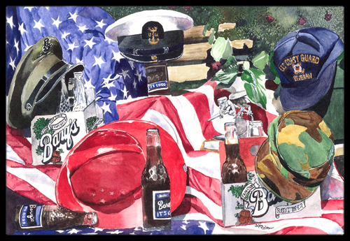 Picture of Carolines Treasures 1012JMAT 24 x 36 in. Barqs and Armed Forces Indoor Or Outdoor Mat