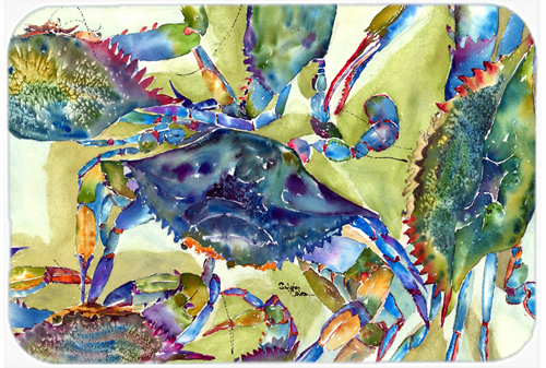 Picture of Carolines Treasures 8512LCB Crab All Over- Glass Cutting Board - Large