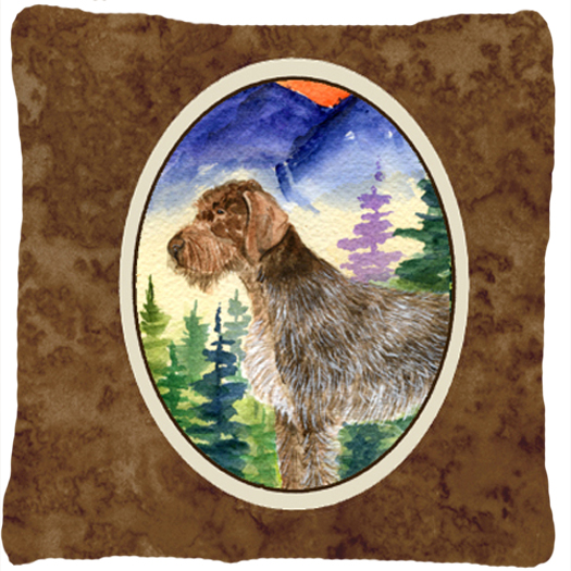 German Wirehaired Pointer Decorative Indoor & Outdoor Fabric Pillow