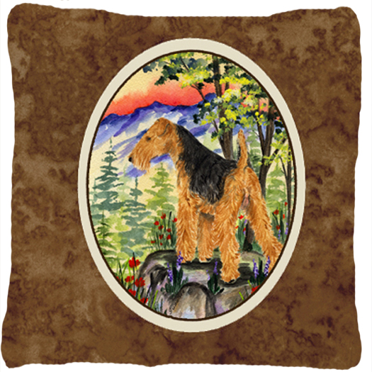 Welsh Terrier Decorative Indoor & Outdoor Fabric Pillow