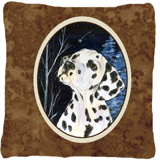 Starry Night Dalmatian Decorative Indoor & Outdoor Fabric Pillow