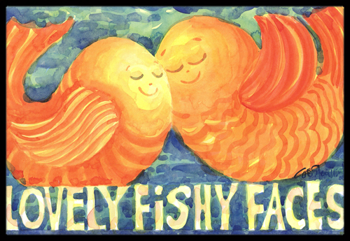 Fish - Kissing Fish Indoor Or Outdoor Mat