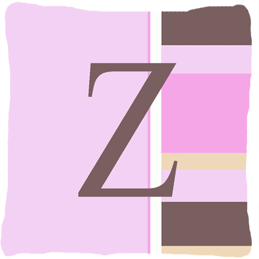 Letter Z Initial Monogram - Pink Stripes Decorative Indoor & Outdoor Fabric Pillow