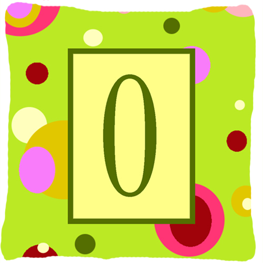 Letter O Initial Monogram - Green Decorative Indoor & Outdoor Fabric Pillow