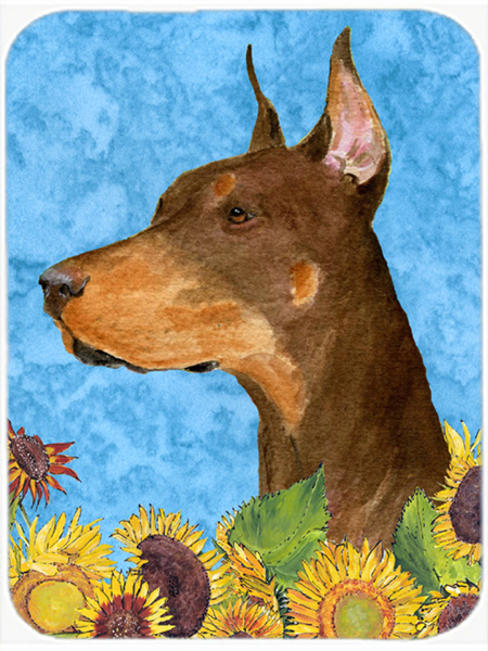 Doberman- Glass Cutting Board - Large