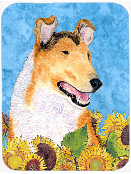 Collie Smooth- Glass Cutting Board - Large