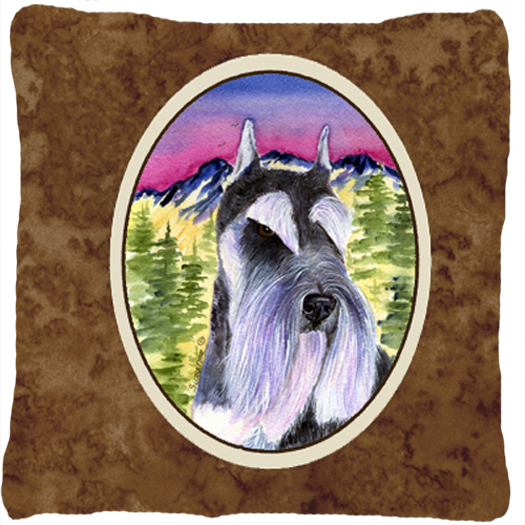 Schnauzer Decorative Indoor & Outdoor Fabric Pillow