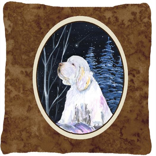 Clumber Spaniel Decorative Indoor & Outdoor Fabric Pillow