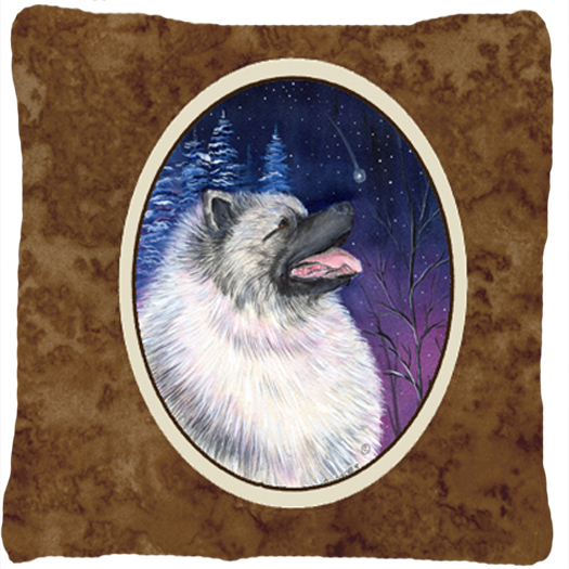 Starry Night Keeshond Decorative Indoor & Outdoor Fabric Pillow