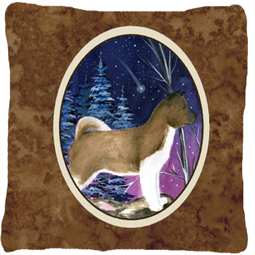 Starry Night Akita Decorative Indoor & Outdoor Fabric Pillow