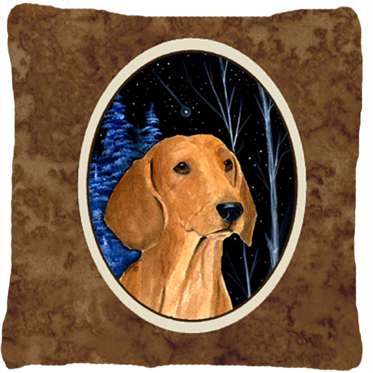 Starry Night Dachshund Decorative Indoor & Outdoor Fabric Pillow