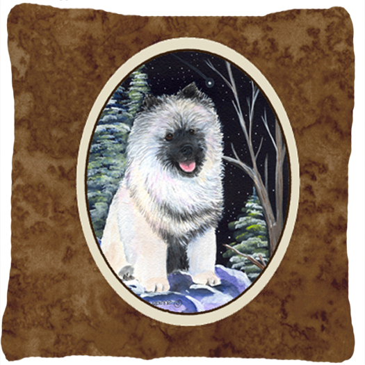 Starry Night Keeshond Decorative Indoor & Outdoor Fabric Pillow