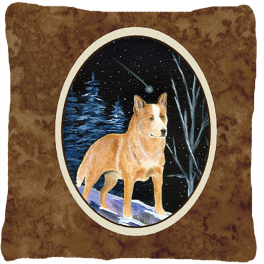 Starry Night Australian Cattle Dog Decorative Indoor & Outdoor Fabric Pillow