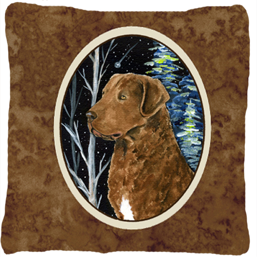 Starry Night Chesapeake Bay Retriever Decorative Indoor & Outdoor Fabric Pillow