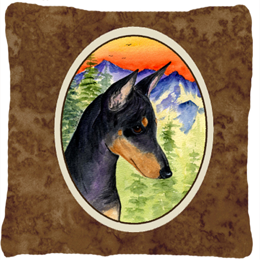 Manchester Terrier Decorative Indoor & Outdoor Fabric Pillow